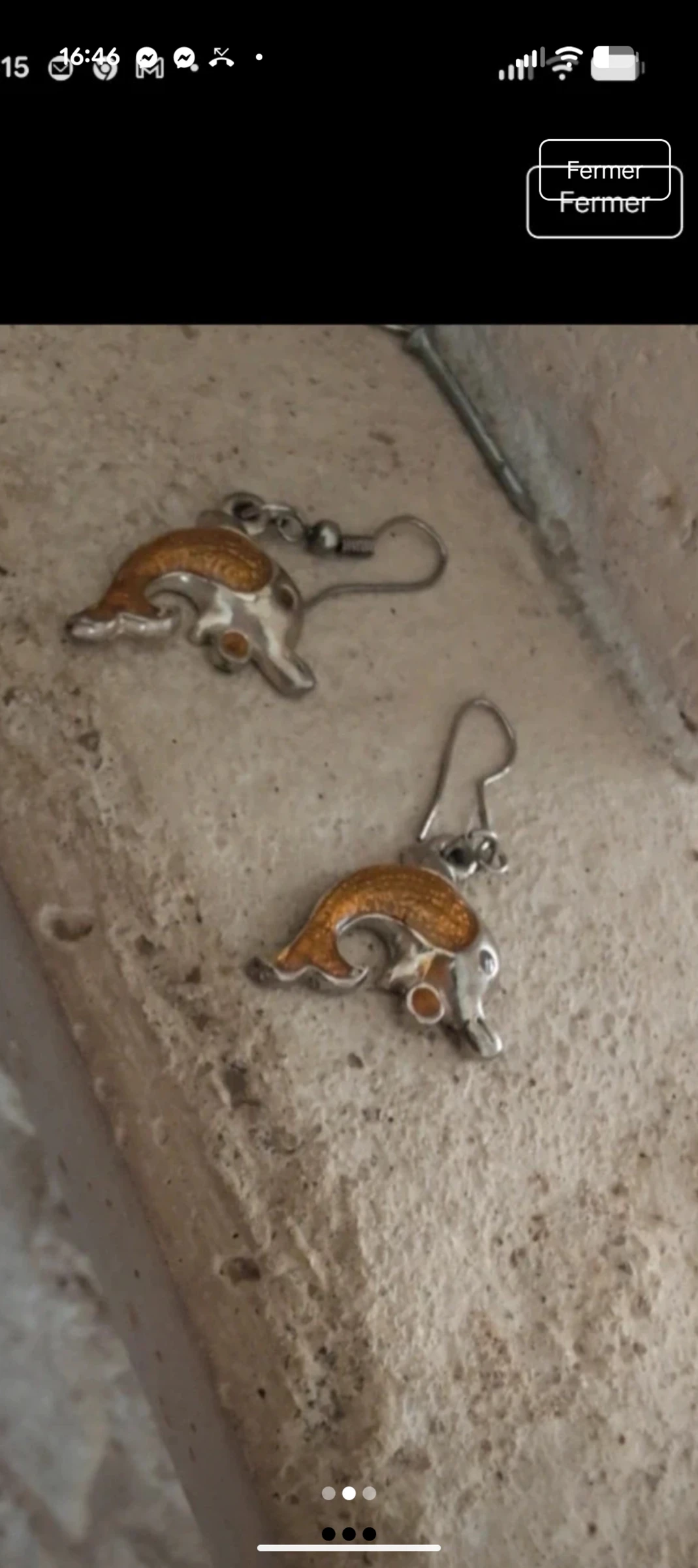 Pendientes de diseño en forma de delfín amarillo – photo 2